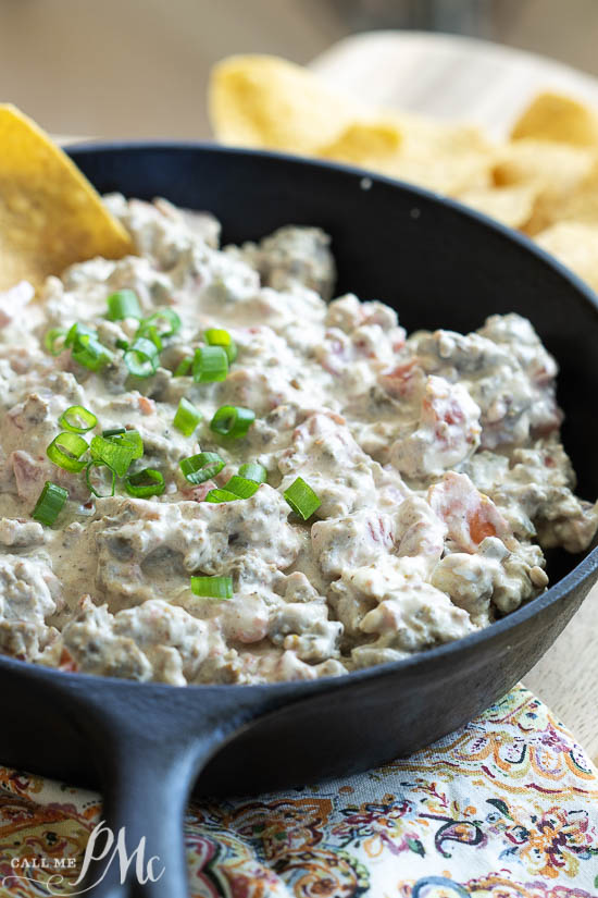 Skillet Sausage Rotel Dip