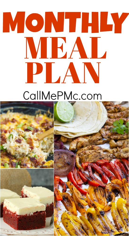 Monthly Meal Plan 5 – Because life is hectic and planning meals the last minute is the last thing I want to do!