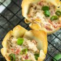 Cream Cheese Sausage Rotel Wonton Cups