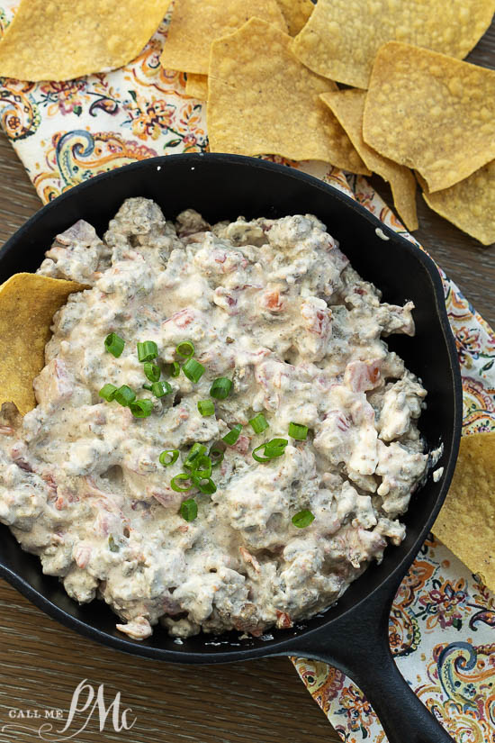 Skillet Sausage Rotel Dip 