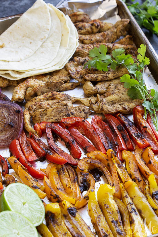 Healthy 20 Minute Chili Lime Sheet Pan Chicken Fajita 