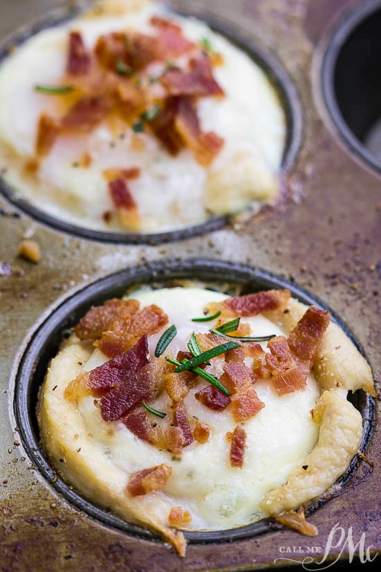 Keto Low Carb Baked Crack Chicken Cups Recipe has all the deliciousness of Crack Chicken but with an egg for extra protein and low carb, individual portions. #chicken #bacon #keto #eggs Keto Low Carb Baked Crack Chicken Cups
