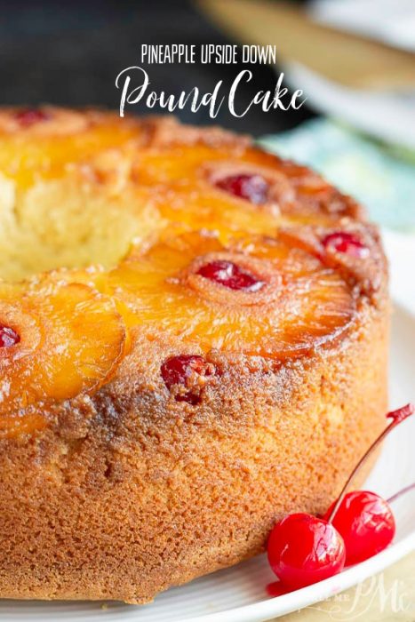 Amaretto Pineapple Upside Down Pound Cake  