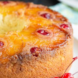 Amaretto Pineapple Upside Down Cake