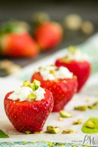 PISTACHIO AND FETA STUFFED STRAWBERRIES