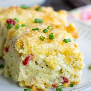 FLUFFY COTTAGE EGG CASSEROLE | CRUSTLESS QUICHE