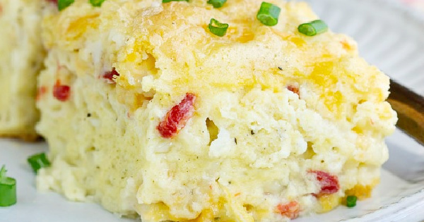 Fluffy Cottage Egg Casserole | Crustless Quiche