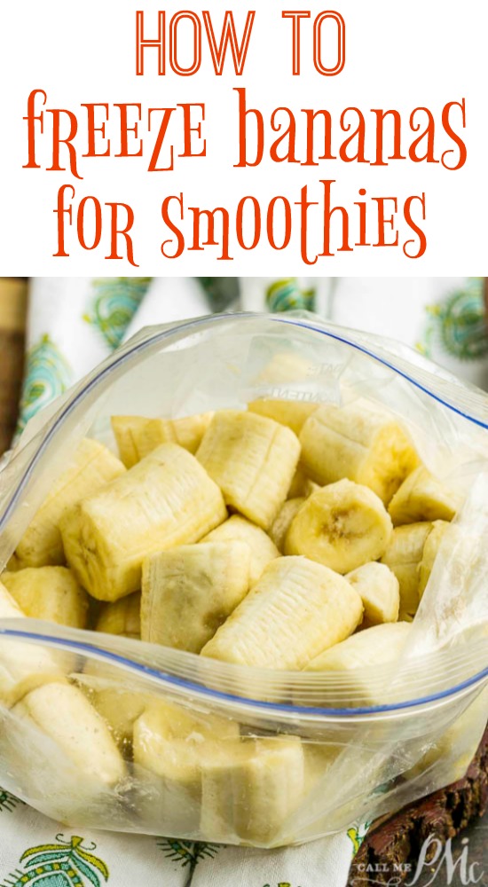 How to freeze bananas for smoothie recipes
