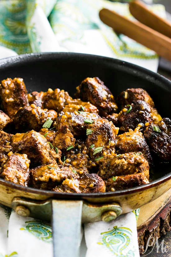 Stove Top Cajun Butter Chicken Bites are easy to prep, ready in minutes, and have a bold buttery garlic flavor. #recipe #chicken #stovetop Stove Top Cajun Butter Chicken Bites