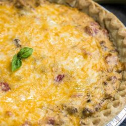 Cream Cheese Sausage Rotel Dip Quiche