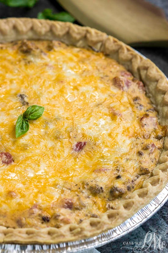 Cream Cheese Sausage Rotel Dip Quiche 