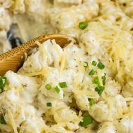 Creamy Parmesan Noodles Recipe, warm and creamy pasta makes the perfect, comfort food side dish that's great any day for any meal. #pasta #noodles #parmesan