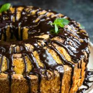 Best Fudge Marble Pound Cake is rich and buttery with the best vanilla and chocolate in every bite!