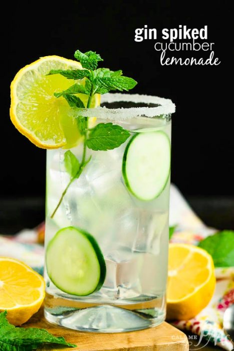 Gin Spiked Cucumber Lemonade 