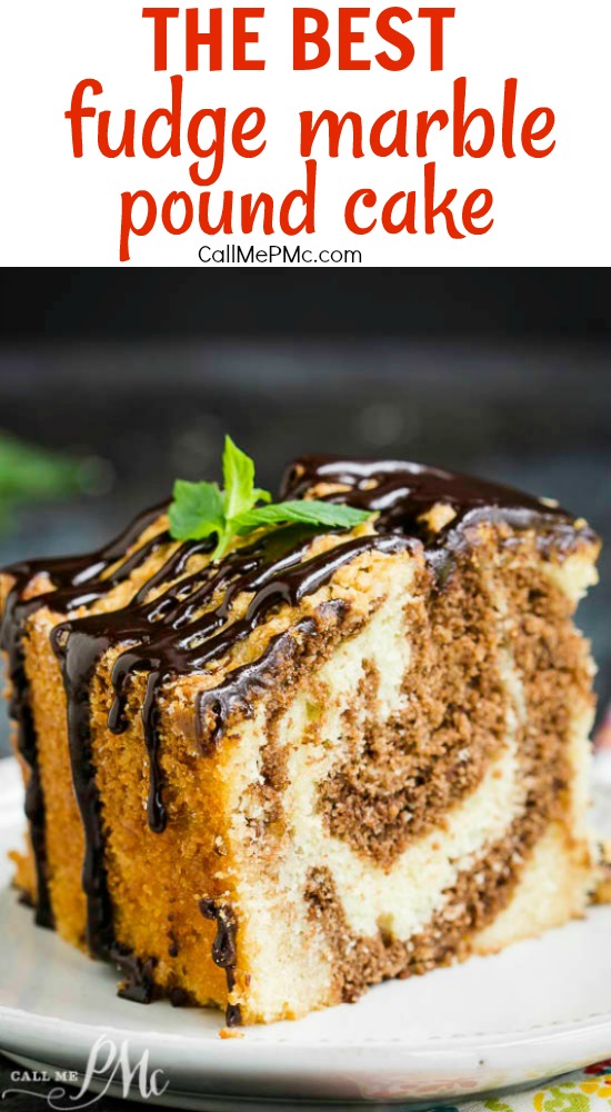 Best Fudge Marble Pound Cake is rich and buttery with the best vanilla and chocolate in every bite! Best Fudge Marble Pound Cake