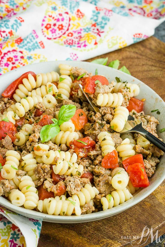 Tipsy Italian Sausage Pasta 