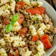 Tipsy Italian Sausage Pasta is incredibly flavorful and an easy recipe for busy nights since it can be on the table in under 30 minutes!