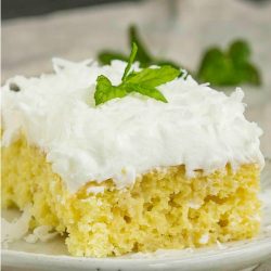 slice of coconut cake