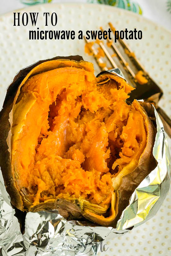 Microwave Baked Sweet Potato 