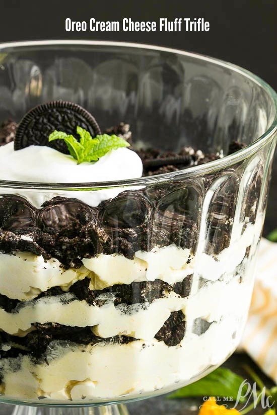 Oreo Cream Cheese Fluff Trifle 