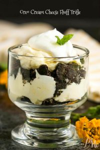 OREO CREAM CHEESE FLUFF TRIFLE