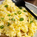 The best recipe for silky, outrageously good Soft Fluffy Scrambled Eggs. Master the art of making soft scrambled eggs with these tips. #eggs #recipe #scrambledeggs #softscramble #protein #breakfast #brunch #easy