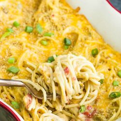 Creamy Pimento Chicken Spaghetti