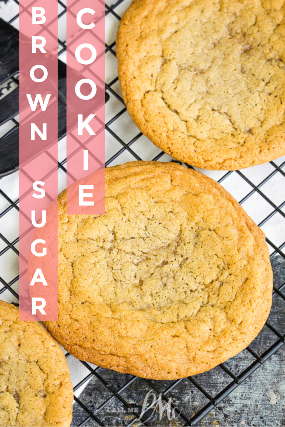 Crunchy around the edges with chewy centers, Browned Butter Brown Sugar Cookie Recipe is packed full of flavor! Cookie perfection! #brownsugar #brownbutter #cookies #recipe #fromscratch #homemade Close-up of cookies on a cooling rack.