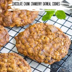 Chocolate Chunk Cranberry Oatmeal Cookies