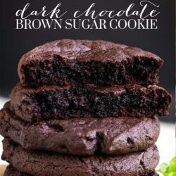 Dark Chocolate Brown Sugar Cookies