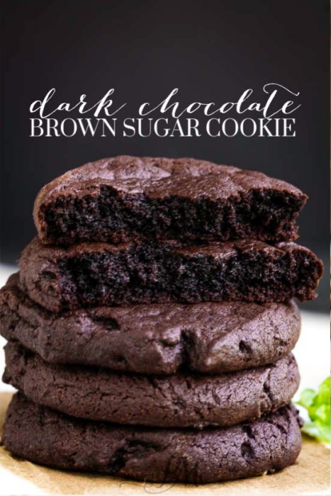Dark Chocolate Brown Sugar Cookies 