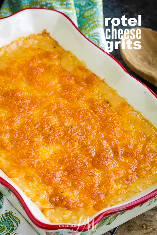 Southern Rotel Cheese Grits are deliciously cheesy and a little spicy.  This is an incredibly flavorful side dish recipe that's ready in less than 30 minutes.