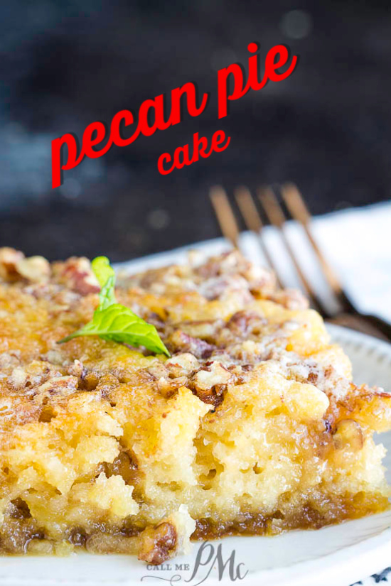 Best Pecan Pie Cake is an easy, decadent, butter, caramel and pecan flavored sheet cake. This cake recipe is from scratch and has the delicious flavors of a pecan pie! #pecans #pie #pecanpie #cake #dessert #recipe #fromscratch Best Pecan Pie Cake