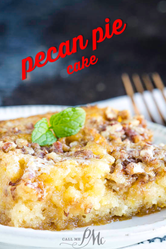 Best Pecan Pie Cake is an easy, decadent, butter, caramel and pecan flavored sheet cake. This cake recipe is from scratch and has the delicious flavors of a pecan pie! #pecans #pie #pecanpie #cake #dessert #recipe #fromscratch Best Pecan Pie Cake