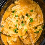 This Slow Cooker Creamy Buffalo Chicken never disappoints! This chicken recipe is packed full of flavor. It's easy, creamy, delicious and so versatile! #chicken #slowcooker #crockpot #Buffalosauce #sauce #spicy #Keto #wings #creamcheese