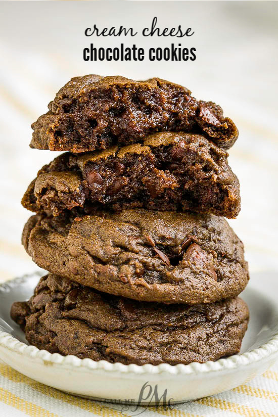 Decadent and incredibly tasty, Softbatch Cream Cheese Chocolate Chocolate Chip Cookies are pillowy soft and thick. They are always a crowd-pleaser and a chocolate lovers dream!! #cookies #Christmascookies #dessert #baked #chocolate #cookietray #easy #homemade