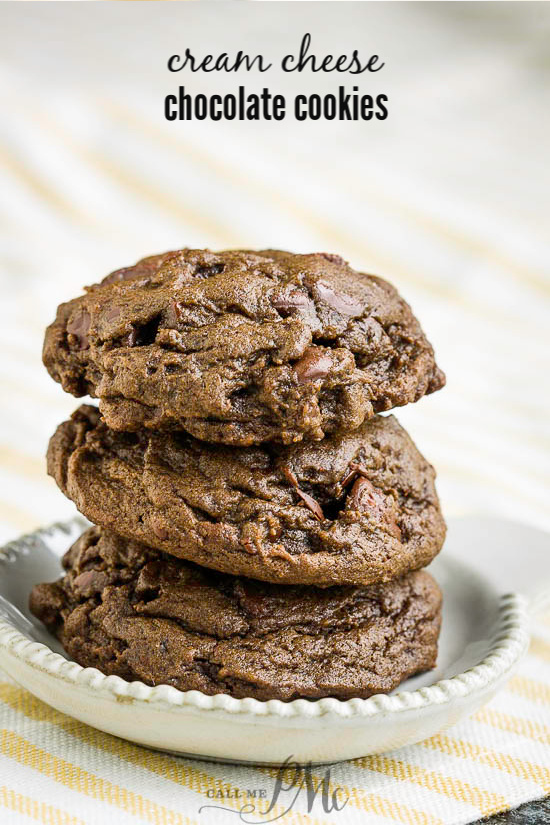 Decadent and incredibly tasty, Softbatch Cream Cheese Chocolate Chocolate Chip Cookies are pillowy soft and thick. They are always a crowd-pleaser and a chocolate lovers dream!! #cookies #Christmascookies #dessert #baked #chocolate #cookietray #easy #homemade Chocolate Chip Cookies