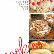 Cookie Recipes Santa will Love, the best collection of Santa's and everyone's favorite cookie recipes. Easy and fun to make and delicious to eat! #cookies #Christmascookies #cookieexchange #cookieparty #dessert #baking #easy