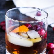 This Best Cranberry Old Fashioned Recipe is a delicious and festive twist on a classic cocktail. It's perfect for cold weather and the holidays. #recipe #drink #cocktail #cranberry #bourbon #oldfashioned