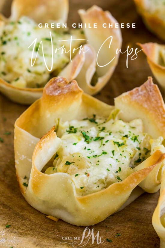 Green Chile Cheese Wonton Cups