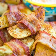 BACON WRAPPED POTATO WEDGES
