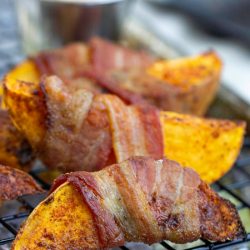 Bacon Wrapped Sweet Potato Wedges