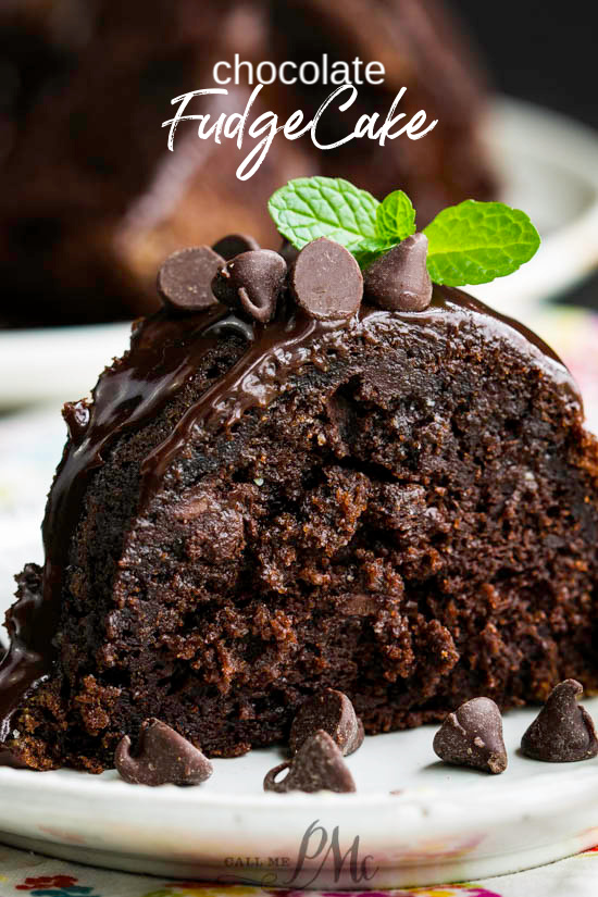 Chocolate Fudge Bundt Cake Recipe is a devilishly rich, ridiculously moist & decadently fudgy recipe that's topped with a short-cut chocolate ganache. #cake #chocolate #chocolatecake #chocolatebundtcake #bundtcake #withpudding #sourcream #recipe #easy #frombox #mix #glaze #homemade #deathby #frosting #best #German Chocolate Fudge Bundt Cake