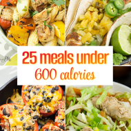 Meals under 600 Calories, is a collection of recipes for those cutting back on calories. These healthy meals make meal planning a breeze! #lowcal #lowcalorie #dinners #mealplan #mealprep #recipes