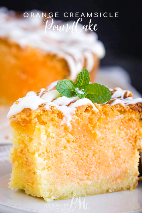 Orange Creamsicle Pound Cake has a bright citrus flavor and a cream soda glaze that you can't stop eating! It's dense, butter, and velvety smooth. #cake #poundcake #poundcakepaula #dessert #recipe #easy #creamsicle #orange #orangecreamsicle #homemade #southern #food #eat #creamcheese #buttermilk Orange Creamsicle Pound Cake