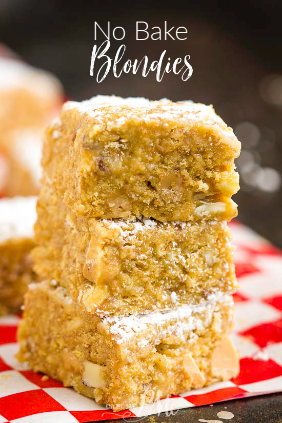 Graham Cracker Blondies are a no-bake dessert bar that's delicious and easy to make. #nobake #nocook #dessert #recipe #bars #grahamcrackers #easy Graham Cracker Blondies
