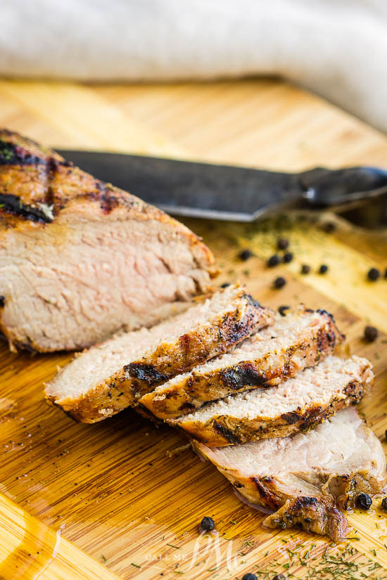Dill Pickle Brined Grilled Pork is the juiciest, tender, and best pork tenderloin I've ever had! Pickle juice marinade recipe. How long to brine. #brine #pork #grilling #recipe #recipeoftheday #pickle #dillpickle Dill Pickle Brined Grilled Pork