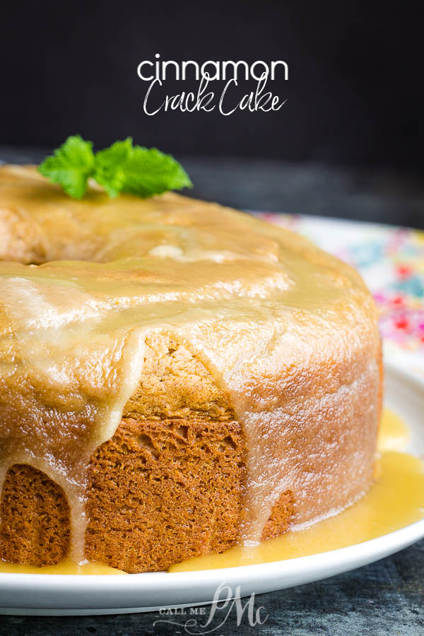This delicious Cinnamon Crack Cake Recipe is spiced with cinnamon and topped with a rich butter sauce. #cake #bundtcake #dessert #cinnamon #recipes 