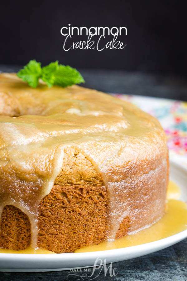 This delicious Cinnamon Crack Cake Recipe is spiced with cinnamon and topped with a rich butter sauce. #cake #bundtcake #dessert #cinnamon #recipes Cinnamon Crack Cake