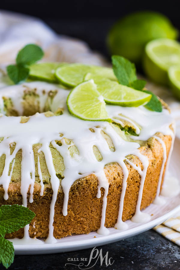 Key Lime Coconut Marbled Pound Cake 